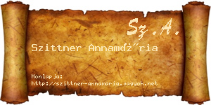 Szittner Annamária névjegykártya