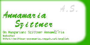 annamaria szittner business card